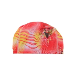 Unique Bargains Polyester Flower Pattern Swim Cap 5.91"x9.25" Pink Yellow 1 Pc -Outdoor Sports Series GUEST 1d366095 65f2 47eb b6ec b250d59c2bcd