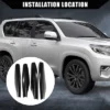 Upper Roof Rack Rails End Cap Protection Cover Shell For Toyota Land Cruiser Plastic Black 4 Pcs