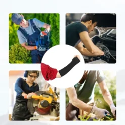 Unique Bargains Protection Arm Sleeves HPPE Prevent Scratche Cut Resistant Sleeves With Thumb Hole 1 Pair