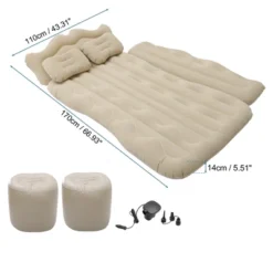 Unique Bargains Car Air Mattress Sleeping Mat Comfortable Back Seat Bed 1 Set -Outdoor Sports Series GUEST 1ef93e9f e1a7 43bb b705 0f50e6ef79df