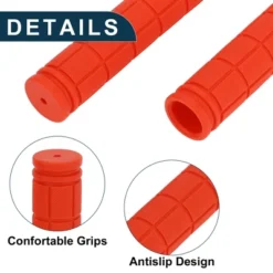 Unique Bargains Bike Handlebar Grips Covers 4.72" Length Orange 1 Pair -Outdoor Sports Series GUEST 1f5e50c2 2608 4f96 bb9f 383cae17cf7a