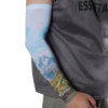 Unique Bargains Moisture Wicking Arm Sleeves Blue Yellow 1 Pair