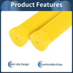 Unique Bargains Bike Handlebar Grips Covers 5.12" Long Yellow 1 Pair -Outdoor Sports Series GUEST 21587e6f 1241 46b4 968d 4a854b97dec8