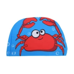 Unique Bargains Kid's Polyester Cartoon Pattern Swim Cap Blue Red 1 Pc -Outdoor Sports Series GUEST 22c5e3f5 9dae 4221 83aa 27c15724c01f