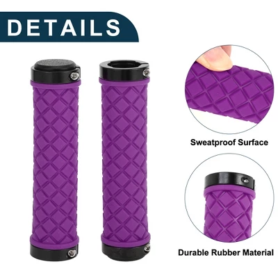 Unique Bargains Bike Handlebar Grips Covers 5.04" Purple 1 Set 2 Unique Bargains Bike Handlebar Grips Covers 5.04" Purple 1 Set - Image 2