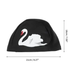 Unique Bargains Nylon Swans Print Swim Cap Black White 1 Pc -Outdoor Sports Series GUEST 24111cf0 ea23 4d54 85ca e18b427e1158