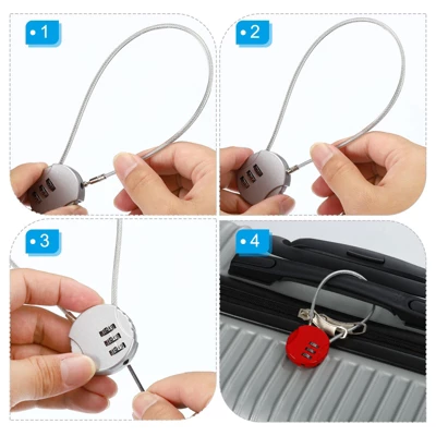 Unique Bargains Gym Locker Small 3 Digit Padlock Combination Locks 4 Unique Bargains Gym Locker Small 3 Digit Padlock Combination Locks - Image 4