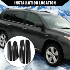 Unique Bargains Upper Roof Rack Rails End Cap Protection Cover Shell For Toyota Highlander Plastic