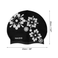 Unique Bargains Silicone Square Flower Pattern Waterproof Swim Cap 1 Pc -Outdoor Sports Series GUEST 259c3120 ec64 4fc2 91f5 cfec510197ee