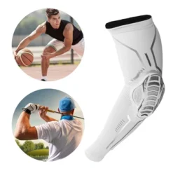 Unique Bargains Honeycomb Elbow Pads Elbow Protection Brace Tightening For Sports 2 Pcs