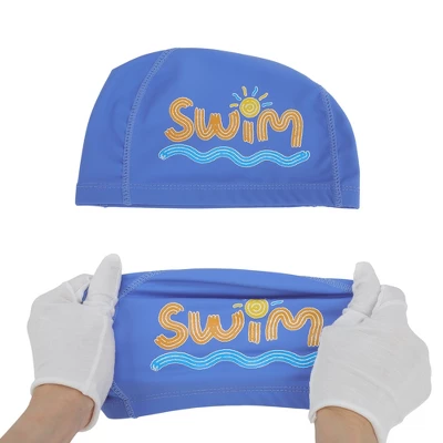 Unique Bargains Kid's Knitted PU Letter Printed Swim Cap 1 Pc 4 Unique Bargains Kid's Knitted PU Letter Printed Swim Cap 1 Pc - Image 4