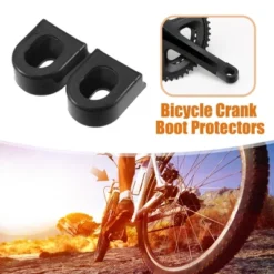 Unique Bargains Silicone Bicycle Cycling Crank Boot Protectors 2 Pcs