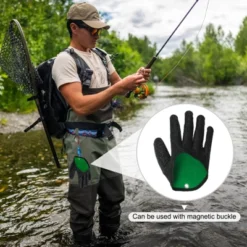 Unique Bargains High Strength Cut Resistant Waterproof Easy To Clean Anti-Slip Fishing Gloves 2 Pcs -Outdoor Sports Series GUEST 27a92e87 c5bb 4e58 8bc4 7b3bdf5c5eaa