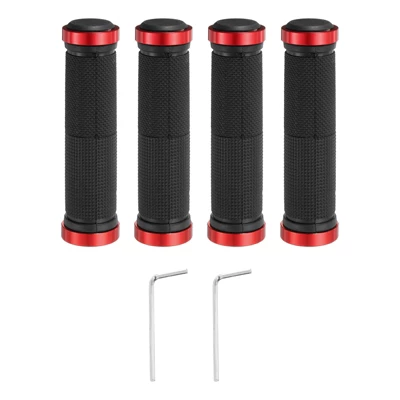 Unique Bargains Non-Slip Mushroom Double Lock-on Bike Handlebar Grips 5.12" 2 Pairs With Hex Wrench 4 Unique Bargains Non-Slip Mushroom Double Lock-on Bike Handlebar Grips 5.12" 2 Pairs With Hex Wrench - Image 4