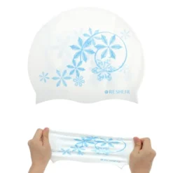Unique Bargains Silicone Waterproof Floral Pattern Swim Cap 1 Pc -Outdoor Sports Series GUEST 2acac987 efec 4061 a744 bd21b48d8bc9