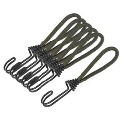 Unique Bargains Outdoor Camping Tent Canopy Awnings Cover 6 Inch Tarp Straps Elastic Cords With Hook Dark Green 10 Pack -Outdoor Sports Series GUEST 2aecb536 f8f5 4e24 a267 666ae08c7c80