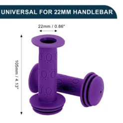 Unique Bargains Child Bike Handlebar Grips Covers 4.13" Purple 1 Pair -Outdoor Sports Series GUEST 2af71149 4626 48c9 8274 d3429fb0d6fe