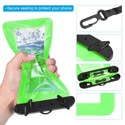 Unique Bargains Universal Waterproof Beach Swimming Pool Phone Cover Dry Bag 2 Pcs 2 Unique Bargains Universal Waterproof Beach Swimming Pool Phone Cover Dry Bag 2 Pcs - Image 2
