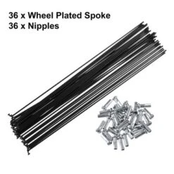 Unique Bargains Bicycle Steel Spokes 14G Bike Spoke With Nipples Black 10.04" 36 Pcs -Outdoor Sports Series GUEST 2b99ebc1 3fd8 47ce 91ad 44fade89c00f