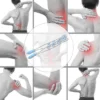 Unique Bargains Multiple Trigger Points Neck Shoulder PP TPE Handheld Back Massager Blue 1 Pcs
