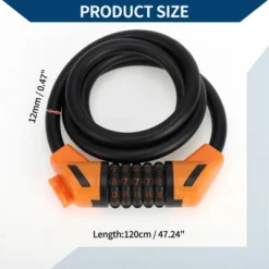 Unique Bargains Bike Lock Spiral Lock 5 Digit Resettable Bike Cable Lock Matte Black Orange 1Set 8 Unique Bargains Bike Lock Spiral Lock 5 Digit Resettable Bike Cable Lock Matte Black Orange 1Set -Outdoor Sports Series GUEST 2d9e9d13 8b67 476a b68d e1cad4ffe1ab