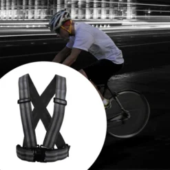 Unique Bargains Polyester High Visibility Safety Walking Cycling At Night Reflective Vest 1 Pc
