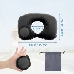 Unique Bargains Inflatable Travel Pillow Press To Inflate For Airplane Train Office -Outdoor Sports Series GUEST 2f7275e9 d02d 40f3 bf3f e4e3ddc43ff2