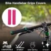 Unique Bargains Bike Handlebar Grips Covers Rubber 4.72" Pink 1 Pair
