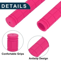 Unique Bargains Bike Handlebar Grips Covers Rubber 4.72" Pink 1 Pair -Outdoor Sports Series GUEST 2fd7fba9 ceea 4d70 9e28 542270b0e1fc
