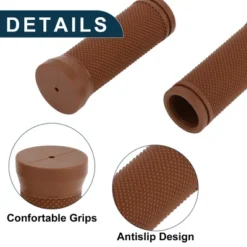 Unique Bargains Bike Handlebar Grips Covers 3.54" Long Brown 1 Pair -Outdoor Sports Series GUEST 3047ad33 ff85 49ce a7da 4827f11e88f4