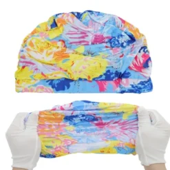 Unique Bargains Nylon Pleated Style Swimming Cap 1Pc -Outdoor Sports Series GUEST 30797ab8 7f99 4e51 8414 0f96212a5379