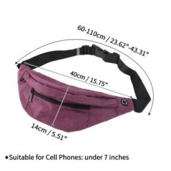 Unique Bargains Crossbody Fanny Pack With 4 Pockets Purple 1 Pc -Outdoor Sports Series GUEST 30824235 9143 4367 b07a a83e53184116
