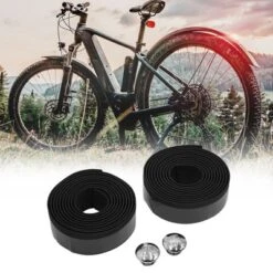 Unique Bargains Foam Anti Slip Handlebar Tape Bar Grip Wrap For Road Bike Bicycle Cycling 0.7" Black 2 Pcs