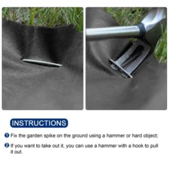 Unique Bargains Garden Stakes Pins, Galvanized Landscape Staples Outdoor Lawn Pegs For Ground Cover Weed Barrier Fabric -Outdoor Sports Series GUEST 33548324 218e 4025 ada9 85e538bb3c72
