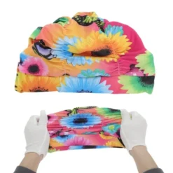 Unique Bargains Nylon Floral Pattern Swimming Cap Assorted Color 1 Pc -Outdoor Sports Series GUEST 33d01e69 24ac 493a 850d b3406e15c255