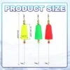 Unique Bargains Plastic Weighted Popping Corks Fishing Floats Rigs 3 Pcs