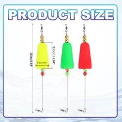 Unique Bargains Plastic Weighted Popping Corks Fishing Floats Rigs 3 Pcs