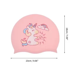 Unique Bargains Kid's Silicone Rainbow Horses Swim Cap Light Pink 1 Pc -Outdoor Sports Series GUEST 35b868a8 83bc 497f 887f 1eafb7c49885