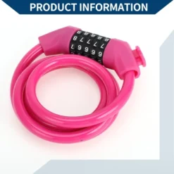 Unique Bargains Bike Lock Adjustable Bike Chain Lock 5 Digit Resettable Bike Cable Lock Purple -Outdoor Sports Series GUEST 3603e724 9b8a 417b b416 0f8a79cfd74c