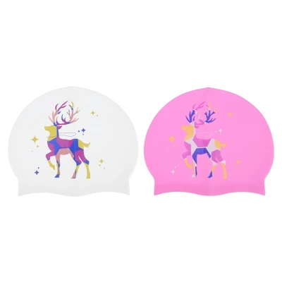 Unique Bargains Durable Silicone Waterproof Swim Cap 2 Pcs 13 Unique Bargains Durable Silicone Waterproof Swim Cap 2 Pcs - Image 13