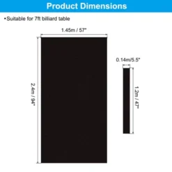 Unique Bargains Seamless Professional Billiard Cloth Replacement Accessories 7 Pcs