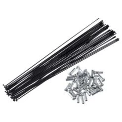 Unique Bargains Bicycle Steel Spokes 14G Bike Spoke With Nipples For Most Bicycle Black 36 Pcs -Outdoor Sports Series GUEST 3a0161a0 1df6 49d0 acf9 5d54832e2f08
