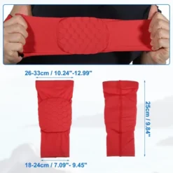 Unique Bargains 2pcs Elbow Brace Support Sleeve Elbow Pad Sleeve For Women Men Red L Size