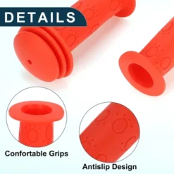 Unique Bargains Bike Handlebar Grips Covers 3.74" Orange 1 Pair -Outdoor Sports Series GUEST 3a589270 584d 43c5 9071 39c2531a5e22