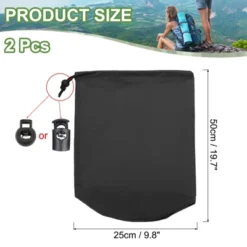 Unique Bargains Camping Hiking Travel Waterproof Portable Tent Sleeping Bag Stuff Sacks 2 Pcs