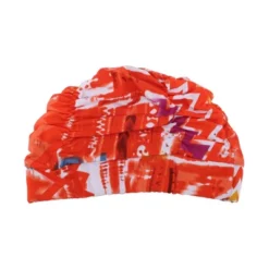 Unique Bargains Polyester Mountain Peaks Pattern Swim Cap 5.91"x9.25" Orange 1 Pc -Outdoor Sports Series GUEST 3af09fca acd1 4097 8b43 217c38a4df62
