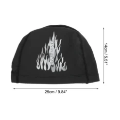 Unique Bargains Fabric PU Flame Pattern Breathable Swim Cap Gray Black 1 Pc -Outdoor Sports Series GUEST 3c167d92 a414 4cdf 9727 2eddbde3167d