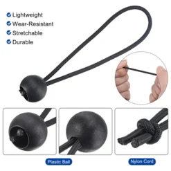 Unique Bargains Ball Elastic Cords With Tarp Clamps Kit 6 Inch Lock Grip Rope Screw Clips For Camping Tent Canopy Awning Black 10in1 Set -Outdoor Sports Series GUEST 4093e244 e711 4e59 b3cf 2d4257fcd6f8