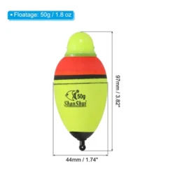 Unique Bargains EVA Durable Electric Lighted Night Fishing Slip Bobber 2 Pcs