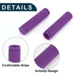 Unique Bargains Bike Handlebar Grips Covers 4.92" Purple 1 Pair -Outdoor Sports Series GUEST 41bd8a59 f725 4547 8be0 ef5d00441caf